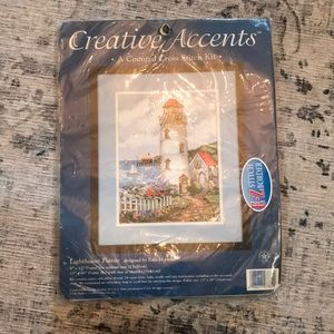NEW Creative Accents Lighthouse Pointe Cross Stitch Kit
